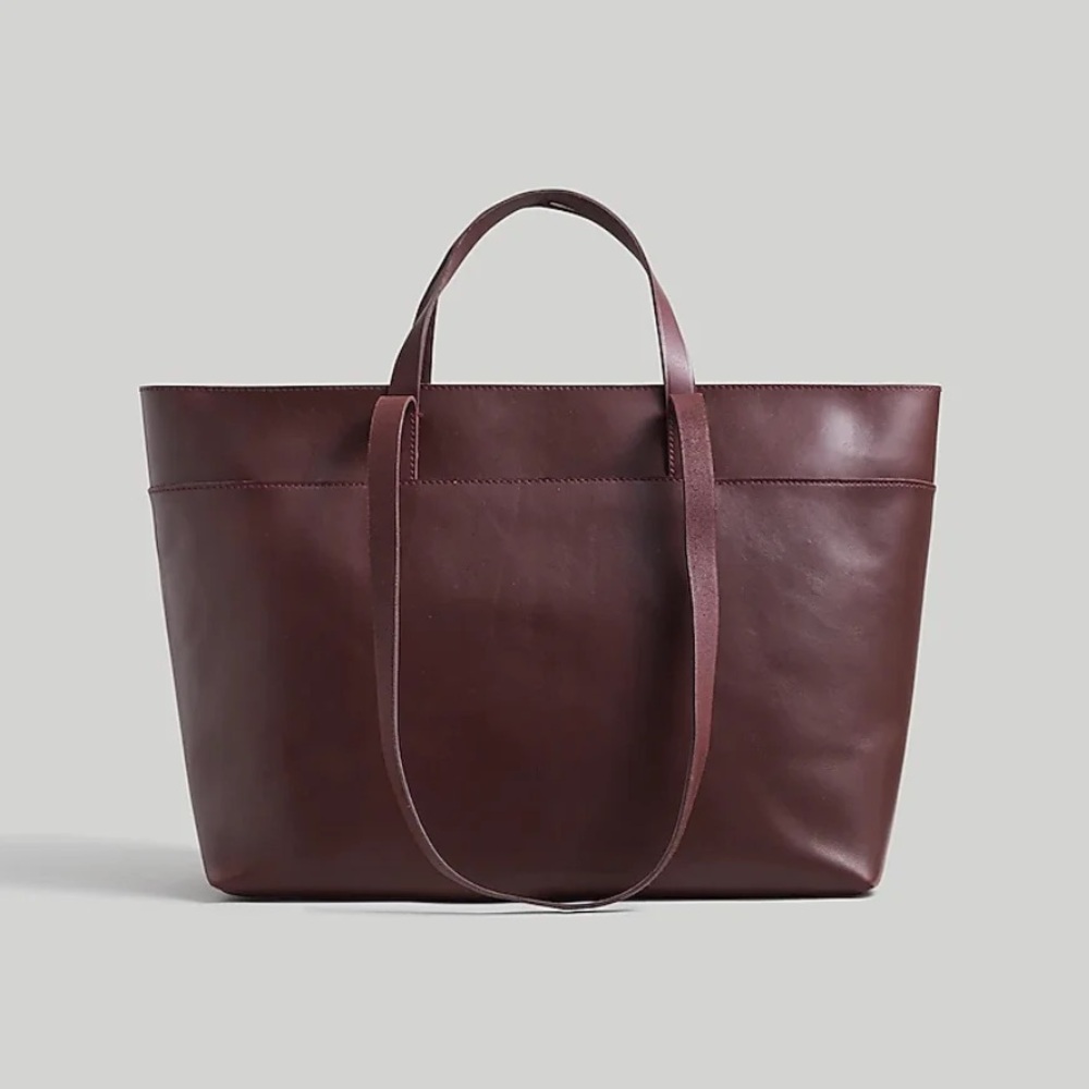 Madewell Women's The Zip-Top Essential Tote in Leather (Flaw)